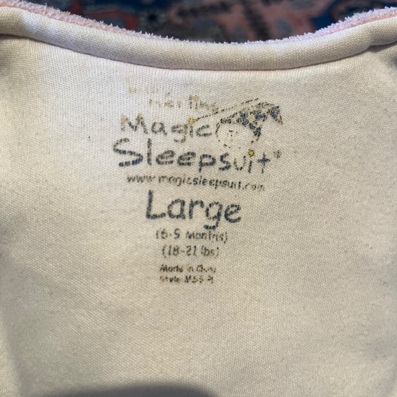 Baby Merlin Magic Sleepsuits small (yellow) and large (pink) - Picture 4 of 4